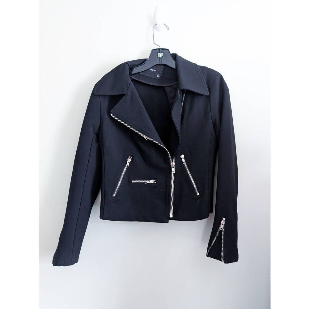 Olivaceous Black Moto Suede Zipper Jacket